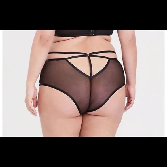 Torrid Lace Black Meah Harness Cheeky Panty 00 - Picture 3 of 4